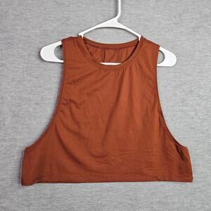 Lululemon Muscle Love Crop Sun Tan Brown Tank Top Size 6